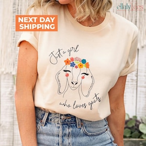Just a Girl Who Loves Goats Shirt, Goat T-shirt, Goat Lover Tee, Goat Lover Gift, Animal Lover Shirt, Animal Lover Gift, Christmas Gift