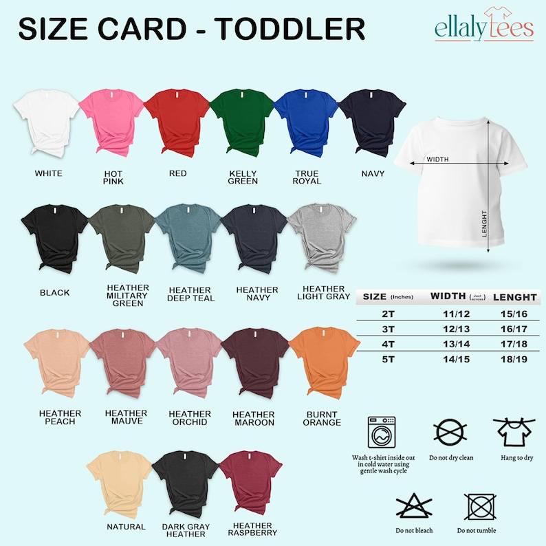 the size of a t - shirt is shown in different colors