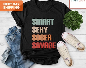 Sober Savage Shirt, Sobriety Gift, Narcotics Anonymous