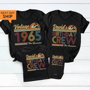 Vintage 1965 Shirt, Birthday Crew Shirts, Custom Birthday Trip Shirt, Retro Birthday Matching Tee, 60th Birthday Shirt, Birthday Party Shirt