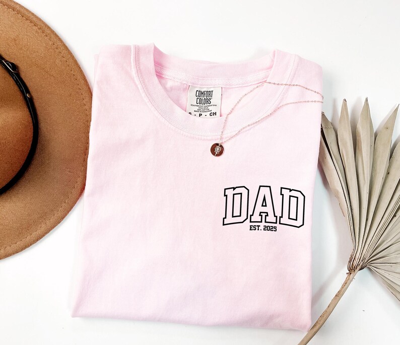 Comfort Colors Dad Est. Year Shirt, Custom Father's Day Gift Bild 6