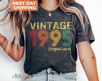 Vintage 1995 Shirt, 31th Birthday Gift, Retro Original Parts Tee