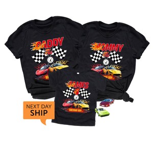 Birthday Boy Fire Race Wheel Custom Family Birthday Theme Shirts,  Kids Graphic Tee, Race Car Shirt for Boys, Racing Car Outfits