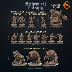 Megapaquete de Satrapía Alquímica | Ejército de Proxy de la Cruzada de Trincheras | Set de Miniaturas Grimdark | 15 Modelos para Juegos de Guerra | Figuras de Resina sin Pintar