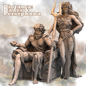 Diorama: Hades & Persephone - 75mm scale minature