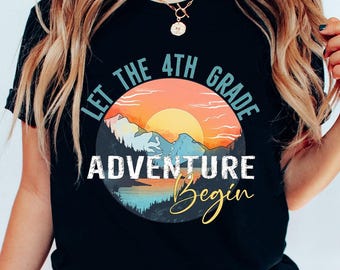 4th Grade Teacher Shirt, Adventure Back To School Tee