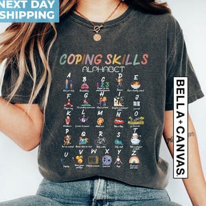 Coping Skills Alphabet Shirt, School Counselor Shirt, Counselor Gift, Social Worker Shirt, Therapist Shirt, Psychologist Shirt, ABC Shirt