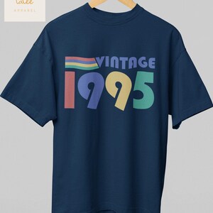 Vintage 1995 T-Shirt, 1995 Vintage Birthday Gift Tee, Retro Style, 30th Birthday Gift, Custom Year Shirt, 30th Birthday For Women And Men