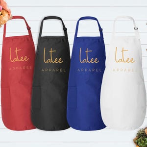 On Your Logo, Custom Text Apron, Personalized Name Apron, Gift for Mom, Custom Apron for Women Men, Custom Print Apron, Logo Apron,Chef Gift