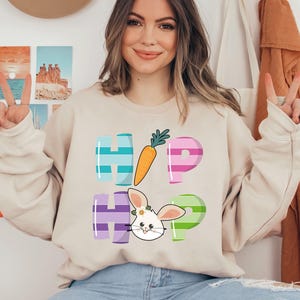 Hip Hop Easter Bunny Sweatshirt, Funny Easter Sweatshirt, Easter Bunny Sweatshirt, Cute Easter Sweatshirt, Womens Easter Gifts, Easter Shirt