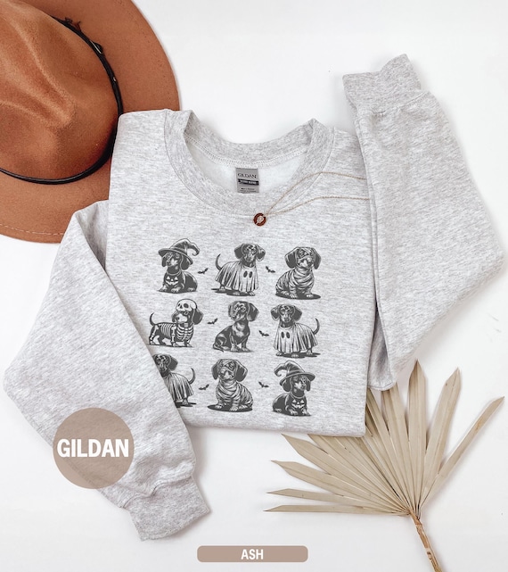 Dachshund Halloween Sweatshirt, Dog Mom Crewneck