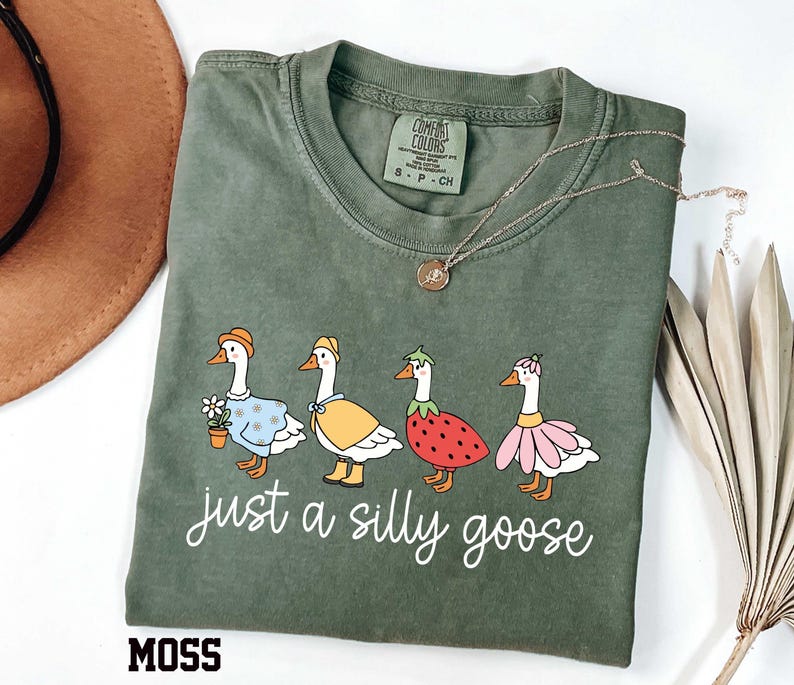 Comfort Colors Silly Goose T-Shirt, Funny Graphic Tee image 2