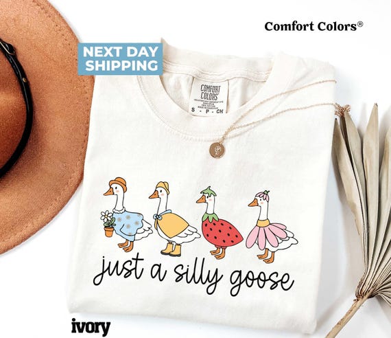 Comfort Colors Silly Goose T-Shirt, Funny Graphic Tee
