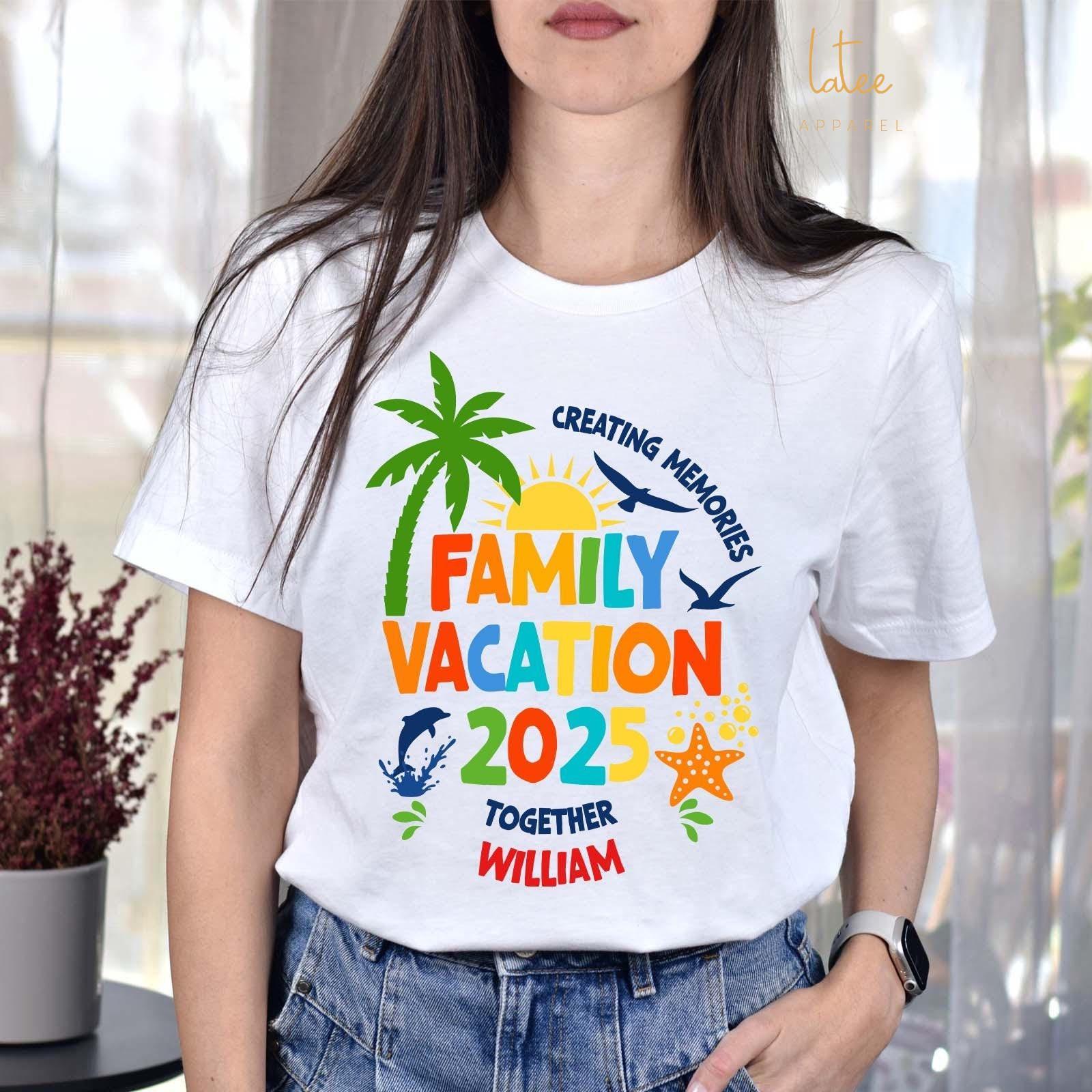 Family Vacation 2025 T-shirt, Creating Memories Together Shirts, Personalized Family Matching Tee, Family Vacation Shirts, Family Trip Shirt