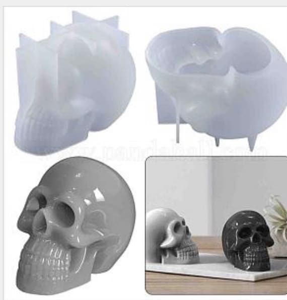 On Sale Skull Silicone Mold, Large Paperweight, Resin, Diy Crafts. 