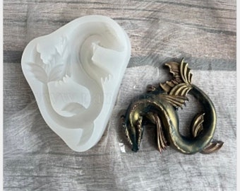 NEW!!  Sturdy super detailed dragon silicone mold for resin, diy crafts, FREE SHIPPING when you spend 35