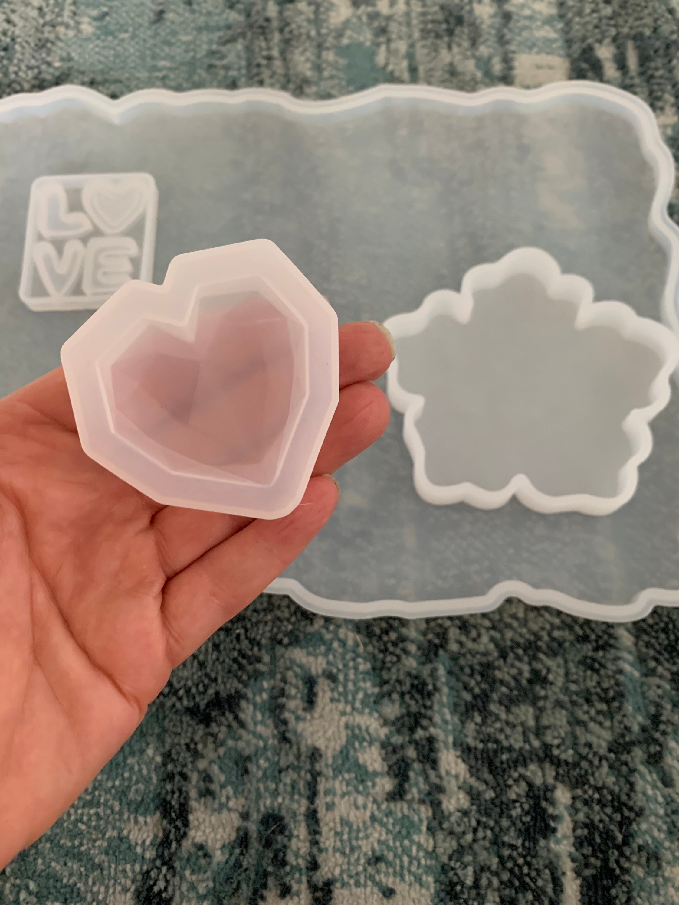 4 piece silicone mold kit for resin or diy craft fun Etsy