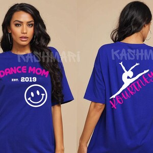 Customizable Dance Mom Established Unisex Softstyle T-Shirt, Personalized Dance Mom Shirt, Custom Dance Mom Tee, Dance Mom Gift, Dance Mom