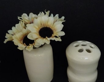 Stoneware  White Vase with holes