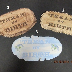 Stoneware Texan by Birth Plaque