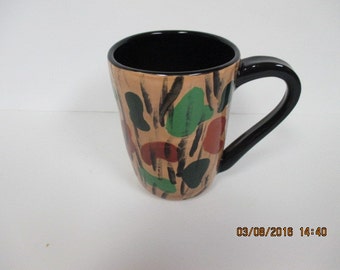 Tall Stoneware Camo Mug