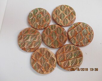 Set of 7 Stoneware Coasters