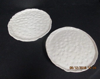 Stoneware Snack or Lunch Plate with texture