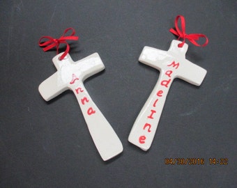 Personalized Stoneware Cross