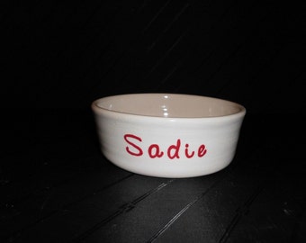 Large Personalized Pet Bowl    Made to Order