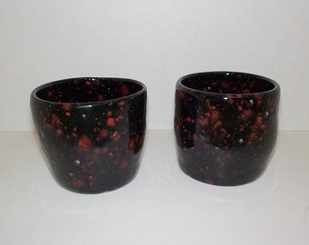 Set of 2 Stoneware Stemless Wine  or whiskey glasses