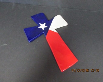 Stoneware Patriotic Cross