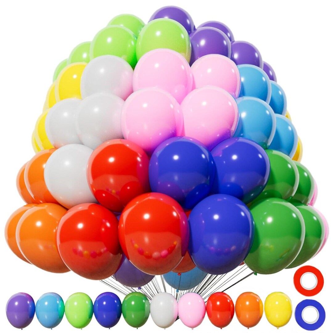 200pcs 5-inch Mini Rainbow Balloons – Assorted Colors for Party ...