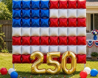 Patriotic Balloon Arch Kit Red White Blue 4th Of July USA Party Decorations