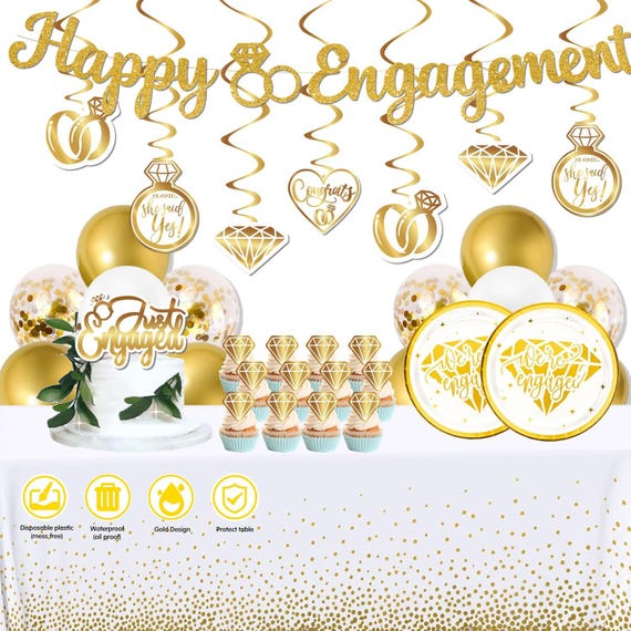 KatchOn, Gold Glitter Future Mr & Mrs Banner - 10 Feet, Pre-Strung, No