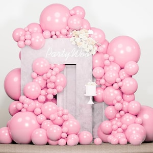 138pcs Pink Balloon Arch Kit – Pastel & Baby Pink Balloons in Various Sizes