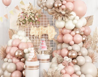 107pcs Ivory White Balloon Arch Kit – Boho Garland for Baby Shower
