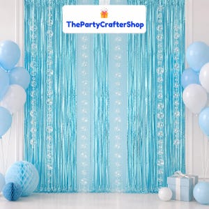 Under the Sea Bubble Garland & Foil Fringe Curtain Mermaid, Ocean and Beach Party Decor