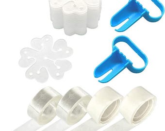 Balloon Arch Garland Kit: Strips, Clips, Glue Dots, and Tie Tools (2-Pack)