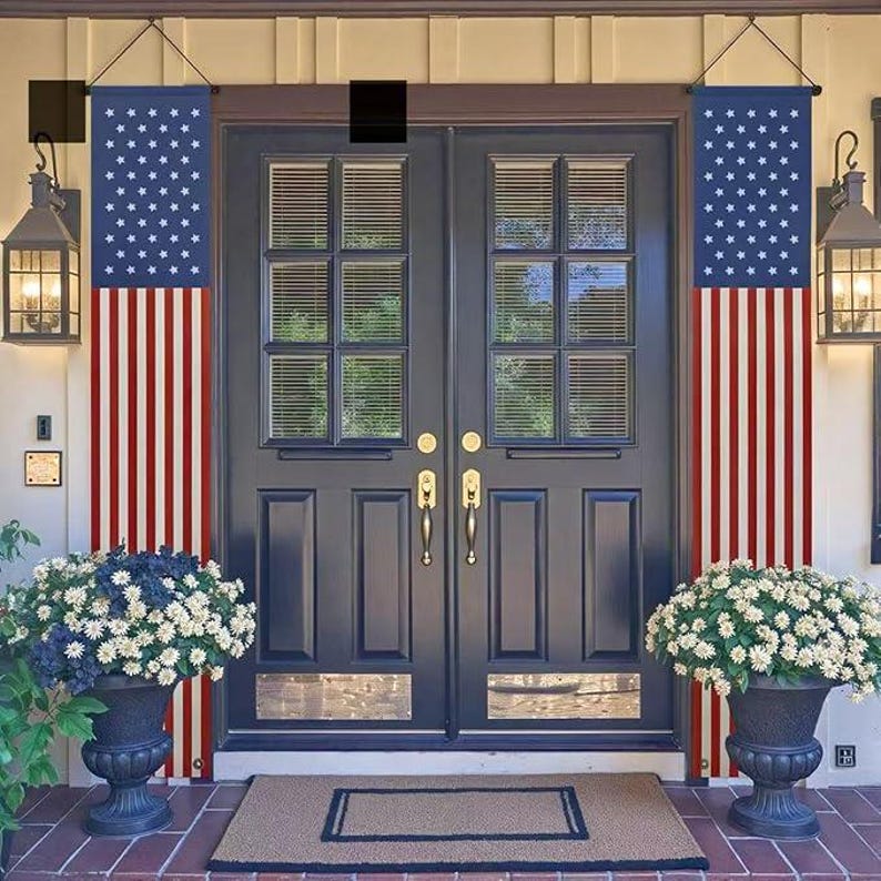 American Flag Porch Banner: Patriotic USA Celebration Decor - Etsy