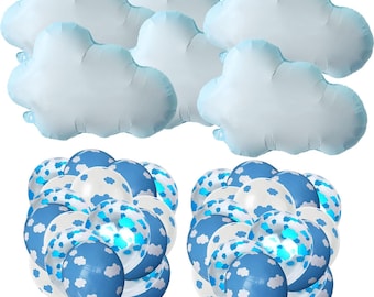 42PCS Cloud & Latex Balloons for Baby Shower, Birthday, Wedding and Party Decorations