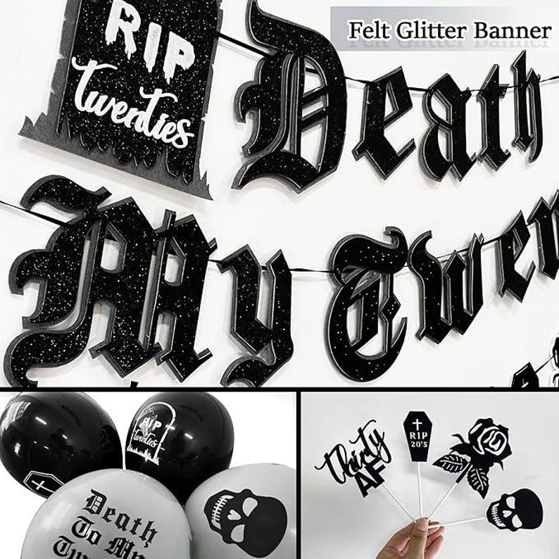 Felt A Rip Funny 30th Birthday Decor Set: RIP to My 20s Party Pack - Etsy