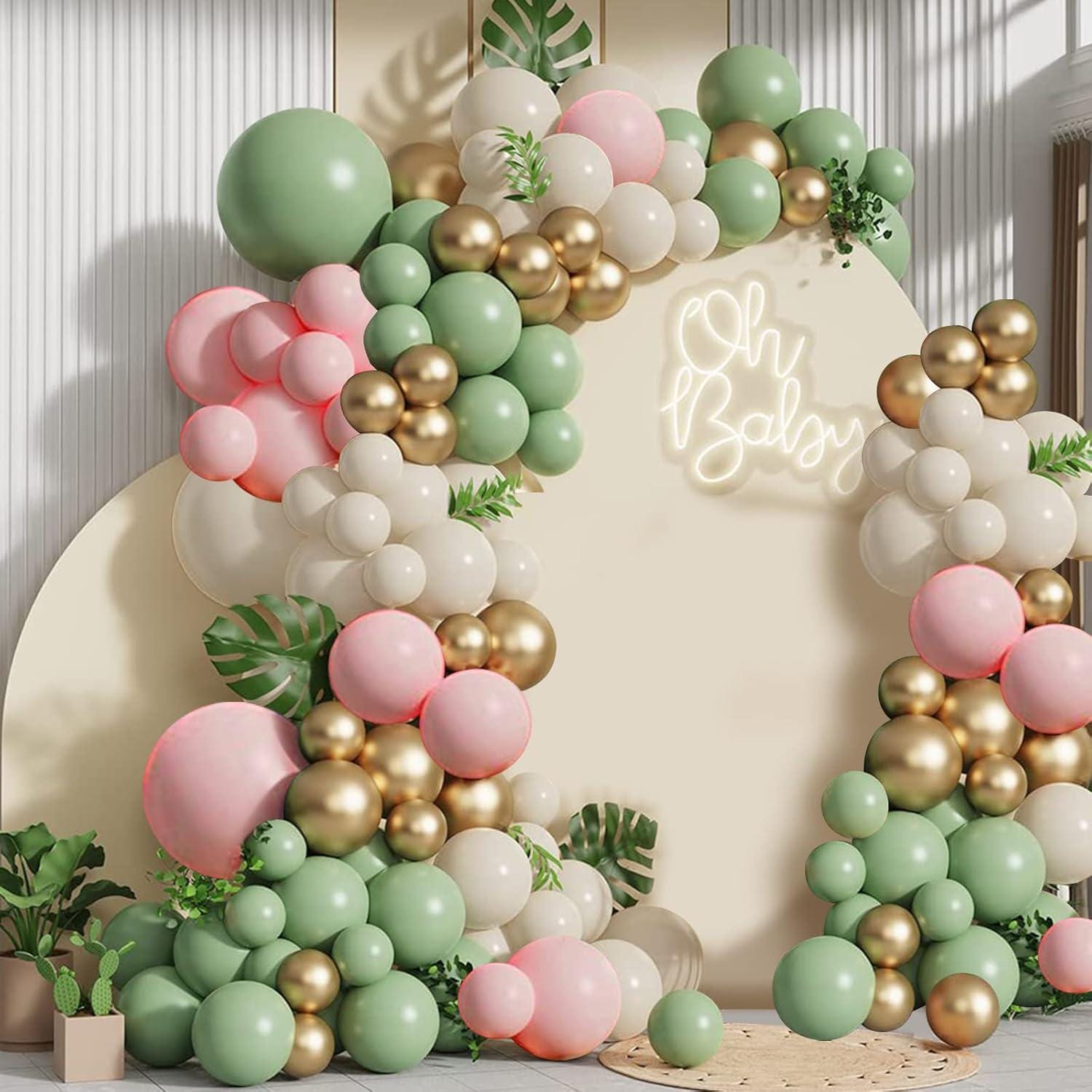 Pink and Mint Green Baby Shower Decorations - Etsy, image size:1500x1500