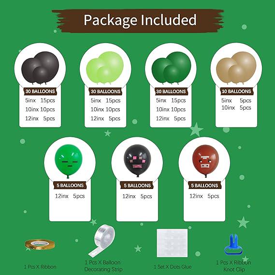 Miner Crafting Balloon Arch Kit