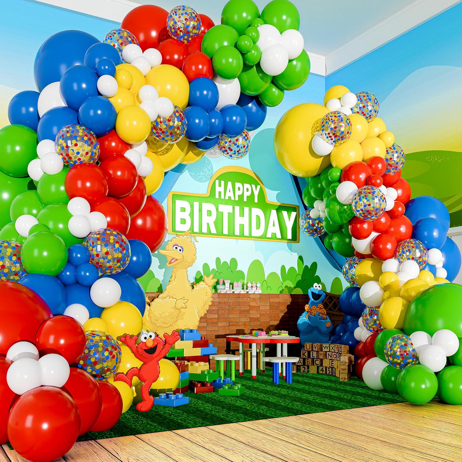 All-in-one Primary Color Balloon Arch Kit – Red, Blue, Green 