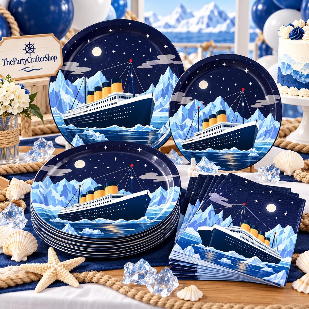 Nautical Dinner Plate Set - Etsy