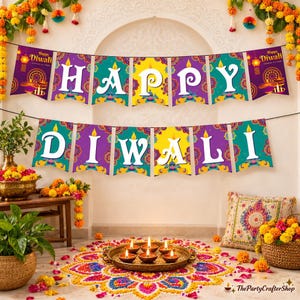 Paper Diwali Banner, Traditional-Inspired Elements, Stringing Tools Included