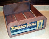 Vintage Tuxedo Park Advertising Box, Fruit Packing Box, Label On End of Box, Advertising Fruit orchard, Farm , Orchard Produce, rustic farm