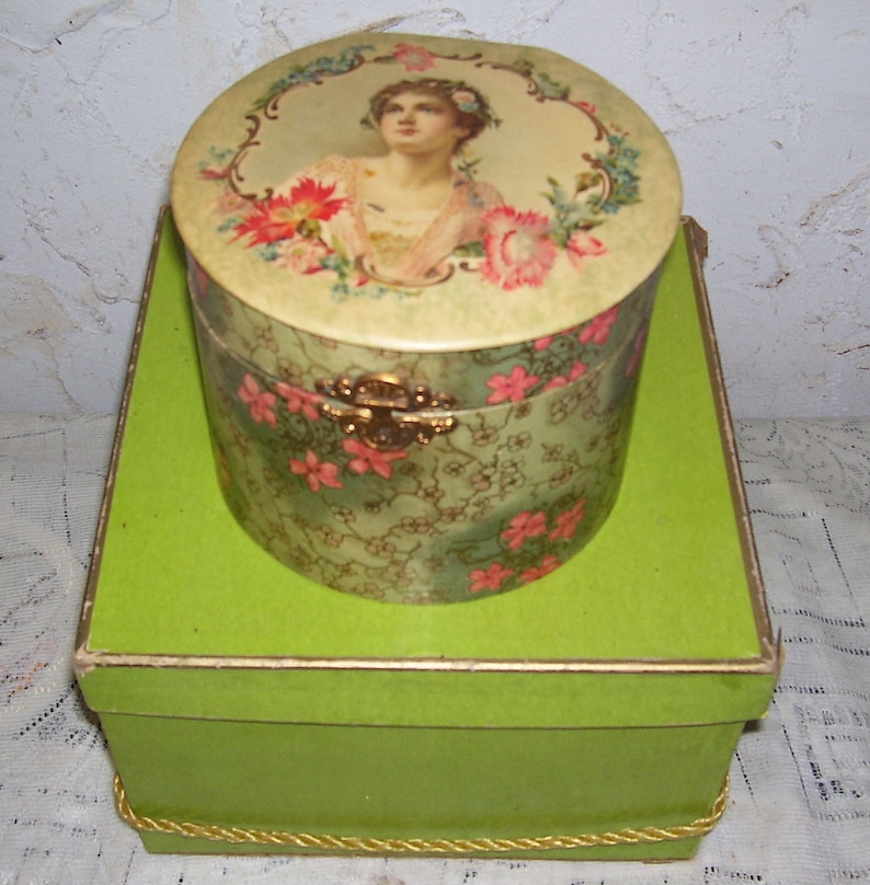 Antique Victorian Celluloid Collar Box with 4 Stiff Collars Etsy