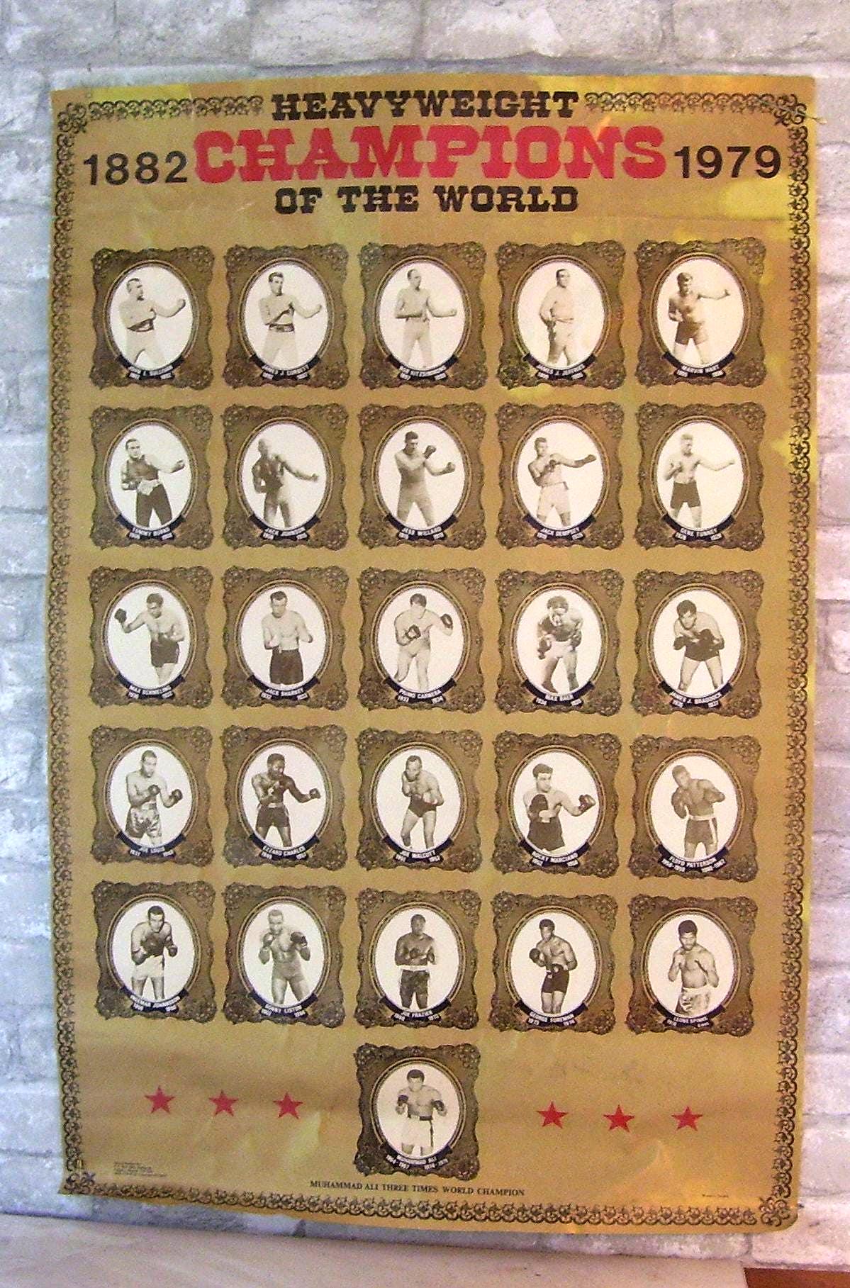 World Heavyweight Thampionshipポスター 1882 -1979 Heavyweight Champions of the World Poster / Heavy