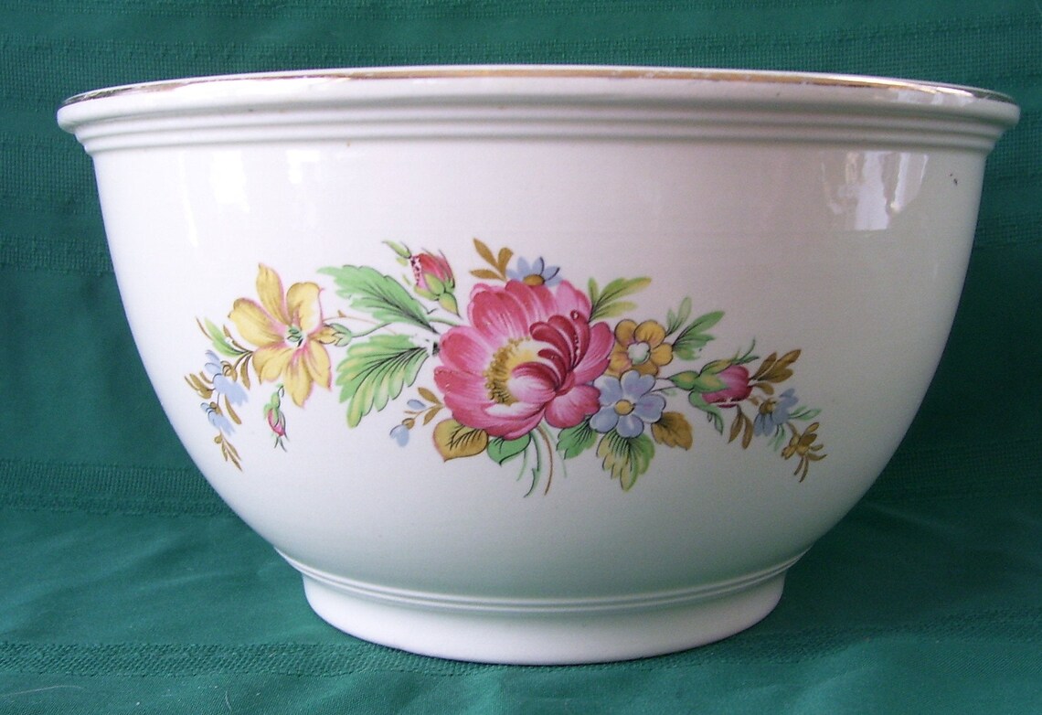 Homer Laughlin Kitchen Kraft Oven Serve Bowl Colorful Etsy